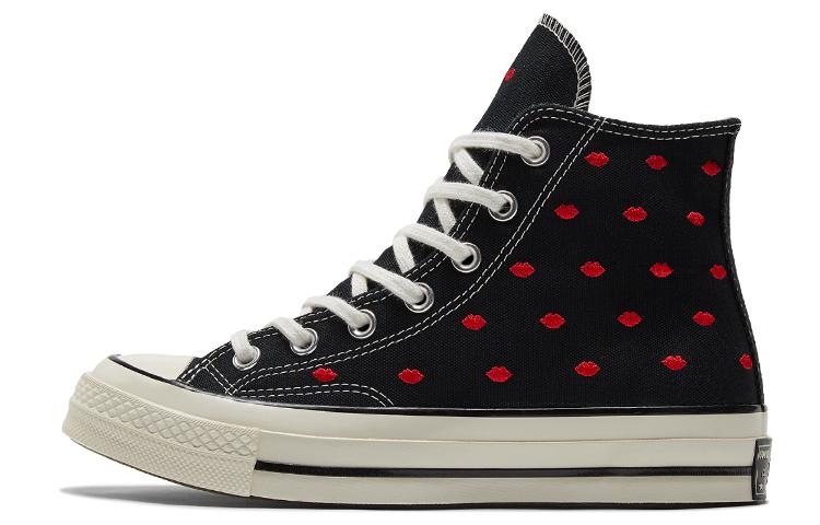 Converse Chuck 70 Embroidered Lips High 'Love Me Black'