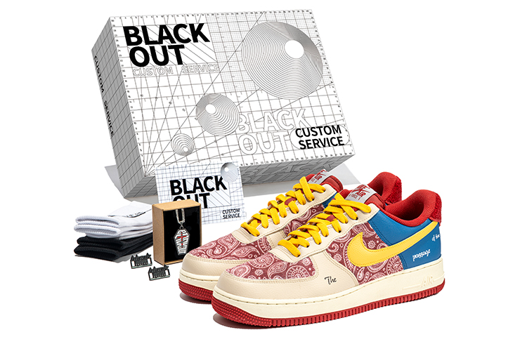 Nike Air Force 1 Skateboard Shoes Men Low-Top Red Blue