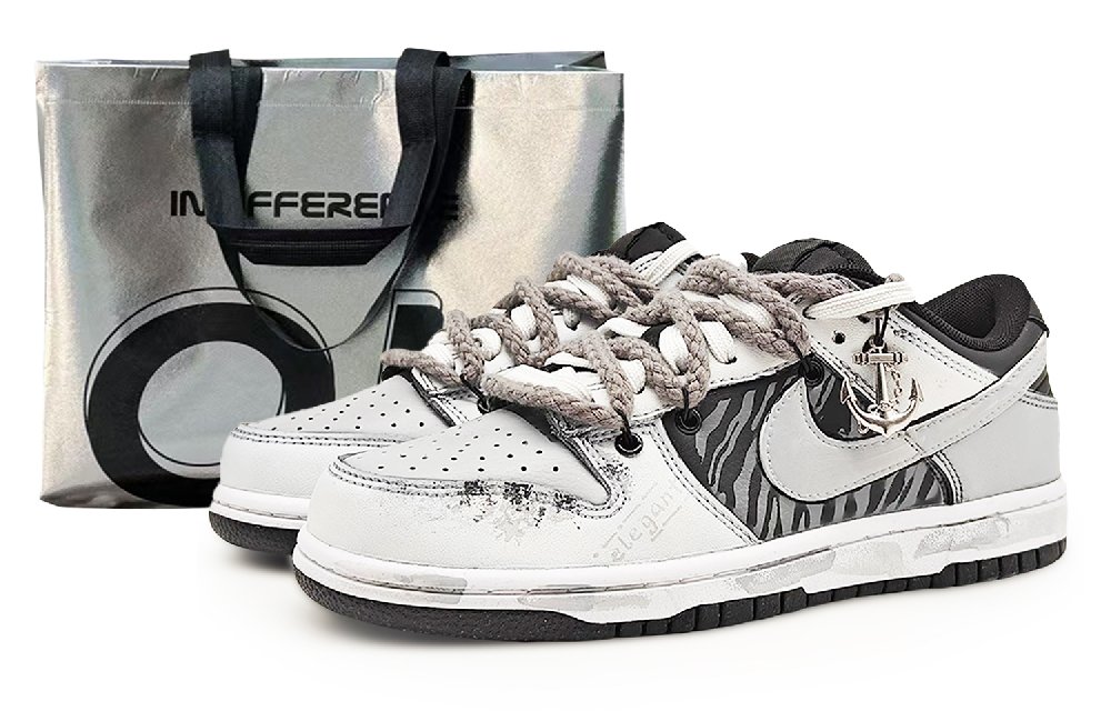Nike Dunk Sin3A Gray Domain Abrasion Resistant Low Top Skateboard Shoes Women's Light Gray