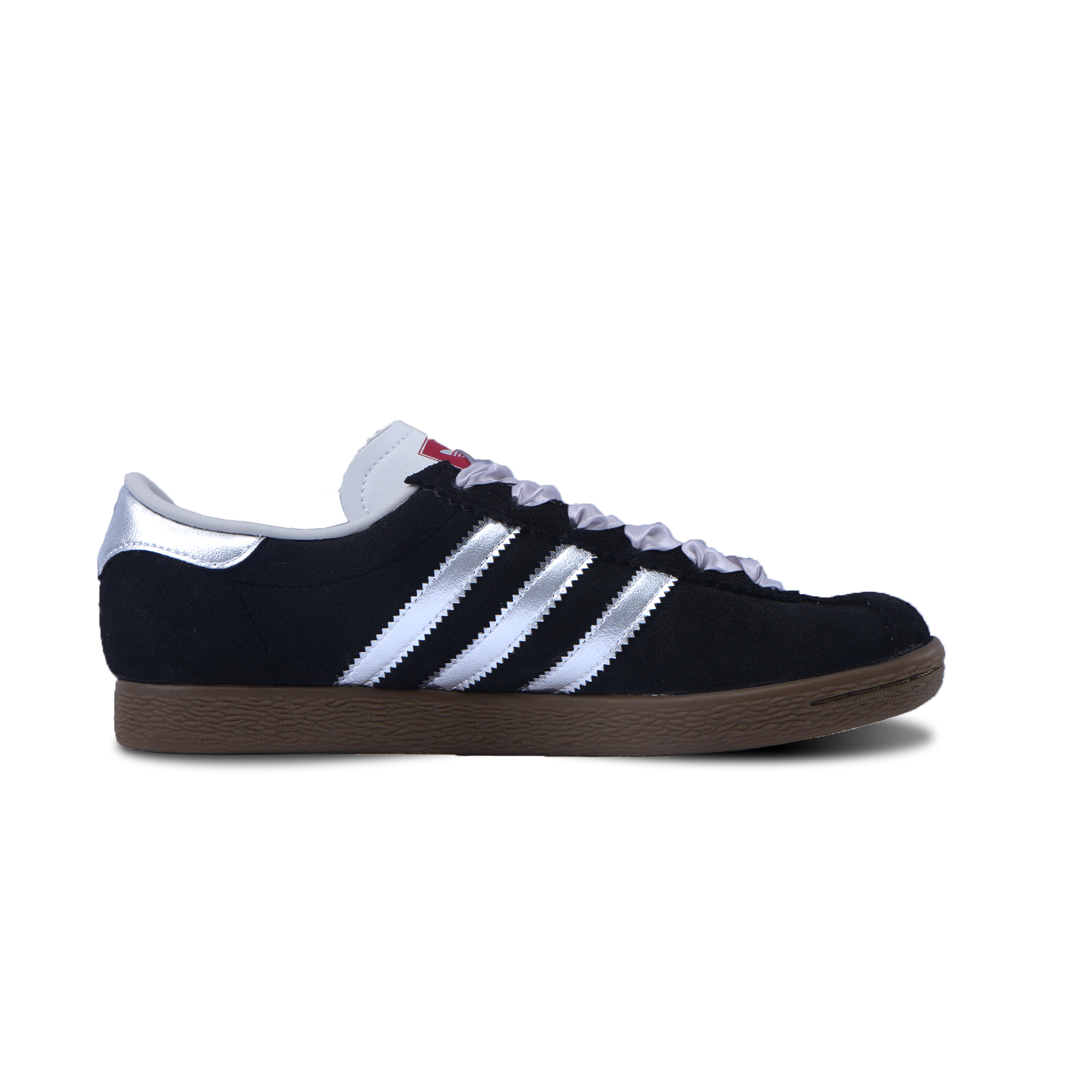 Adidas ORIGINALS Nighttime Reflects Silver Ripples Abrasion Resistant Low top German Army Trainers Unisex Silver Black