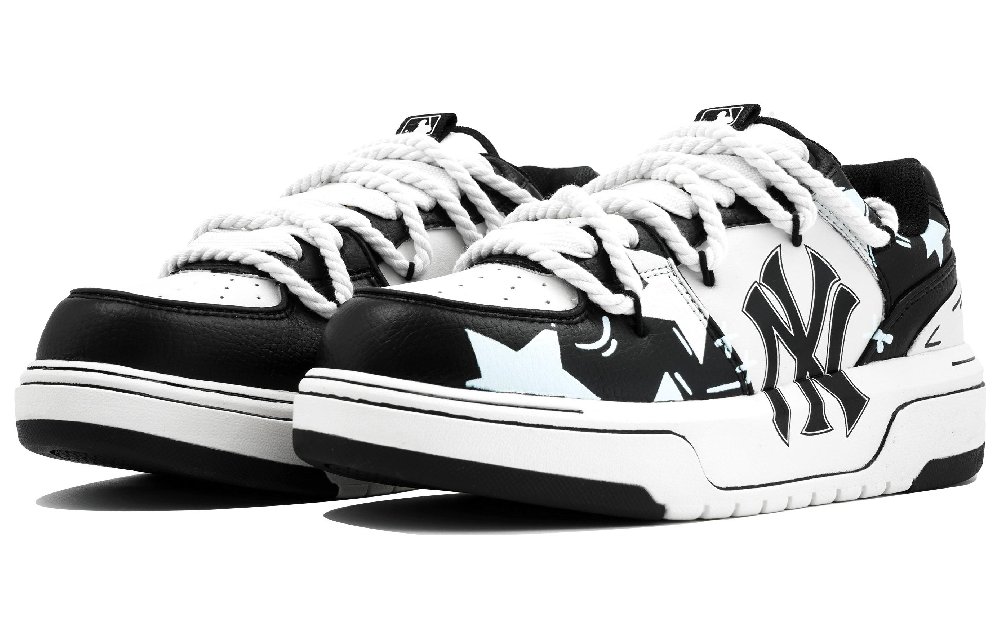 MLB Chunky Liner Kaleidoscope Play Low Top Skateboard Shoes Unisex Black White