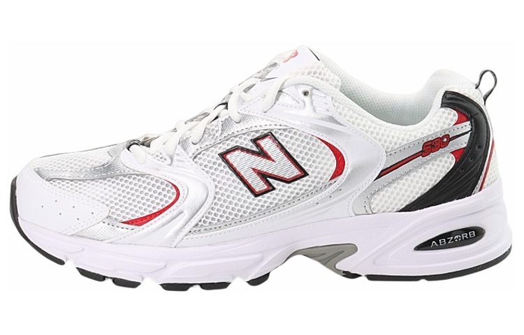 New Balance 530v2 White Silver Red