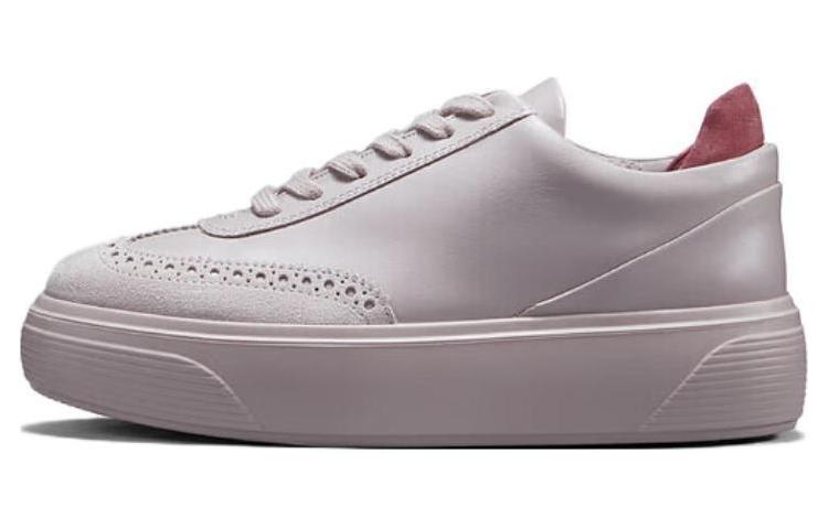 Ecco Low-Top Skateboard Shoes Women's Gray Pink