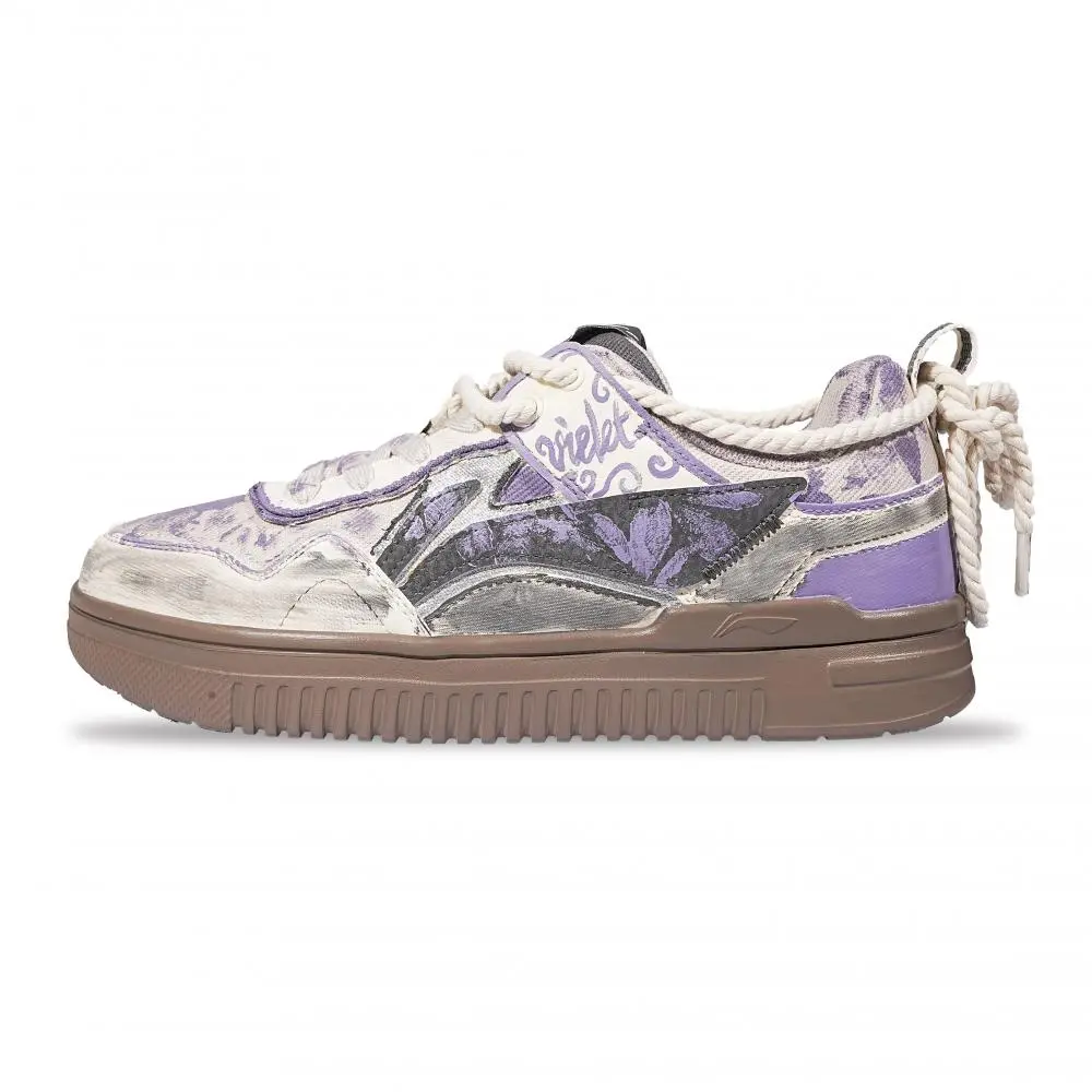 LiNing Qingyun Slip Resistant Shock Absorbers With Abrasion Resistant Properties Low top Skateboard Shoes Men's