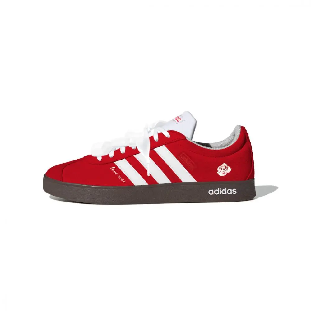 Adidas VL COURT 2.0 Rose Fallen Shock Absorbers Low Top Skateboard Shoes Unisex Red