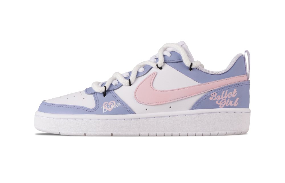 Nike Court Vision 1 Sweet Memories Abrasion Resistant Low Top Skateboard Shoes Unisex Purple Pink