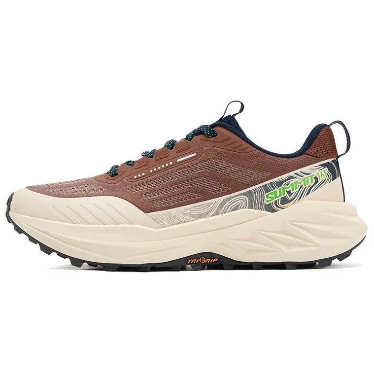 361° Yushan 3.0 Abrasion Resistant Breathable Rebound Low top Mountaineering Shoes Men's Rosewood Brown, Light Wood
