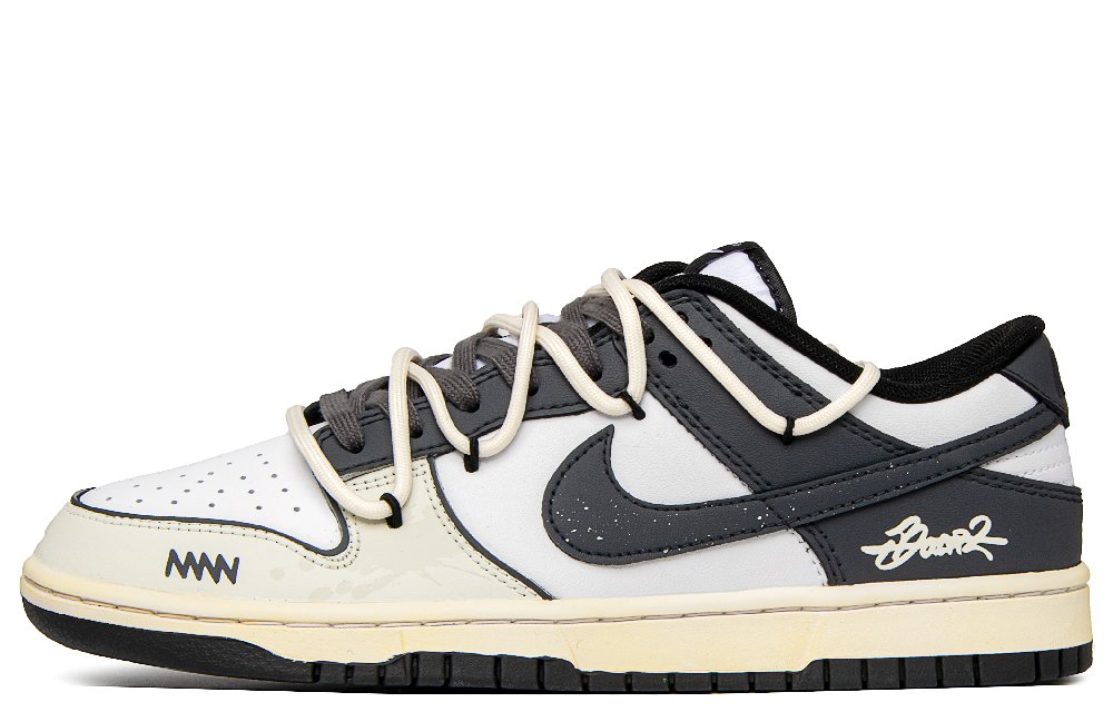 Nike Dunk Anti Slip Wear Resistant Low Top Skateboard Shoes Unisex Dark Gray