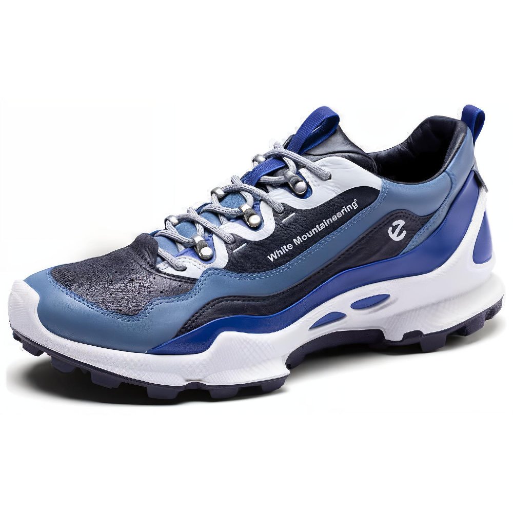 White Mountaineering x Ecco Biom C Trail Anti Slip Wear Resistant Low Top Running Shoes Men's Blue Black