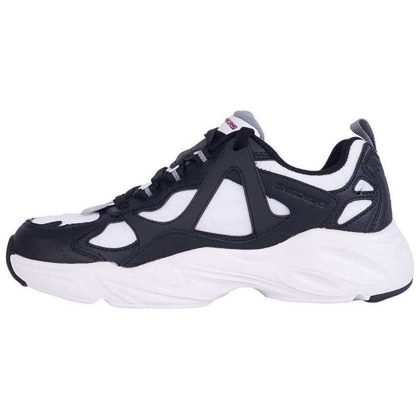 Skechers DLITES Slip Resistant Low Top Casual Shoes Men's Black White