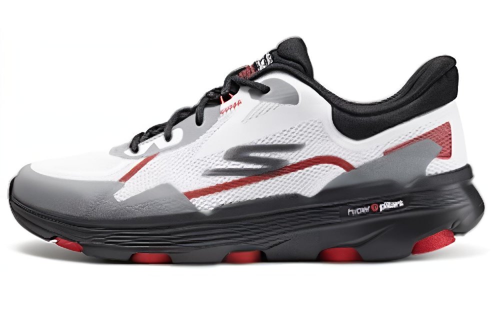 Skechers Cushioning, Wear Resistant Low Top Running Shoes Men's White Gray