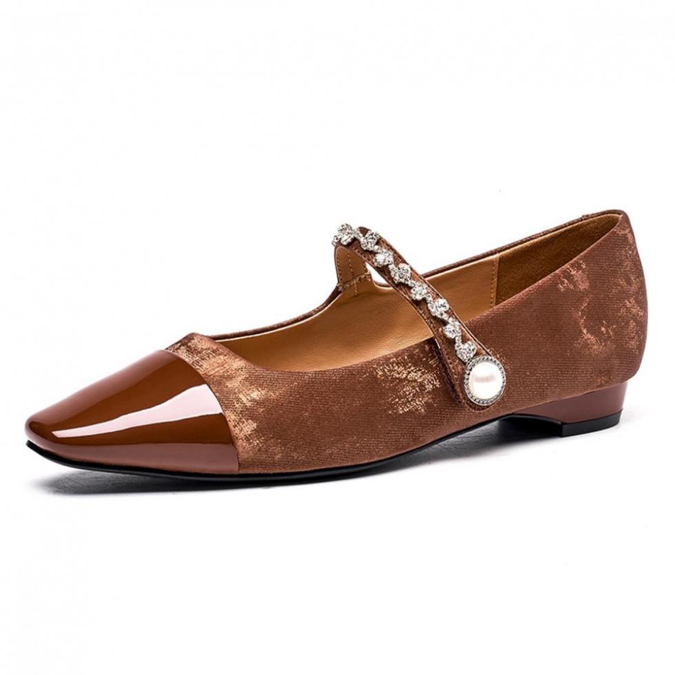 EBLAN Block Heel Mary Jane Shoes Women's Brown купить в интернет-магазине Yoocart с быстрой доставкой по России.