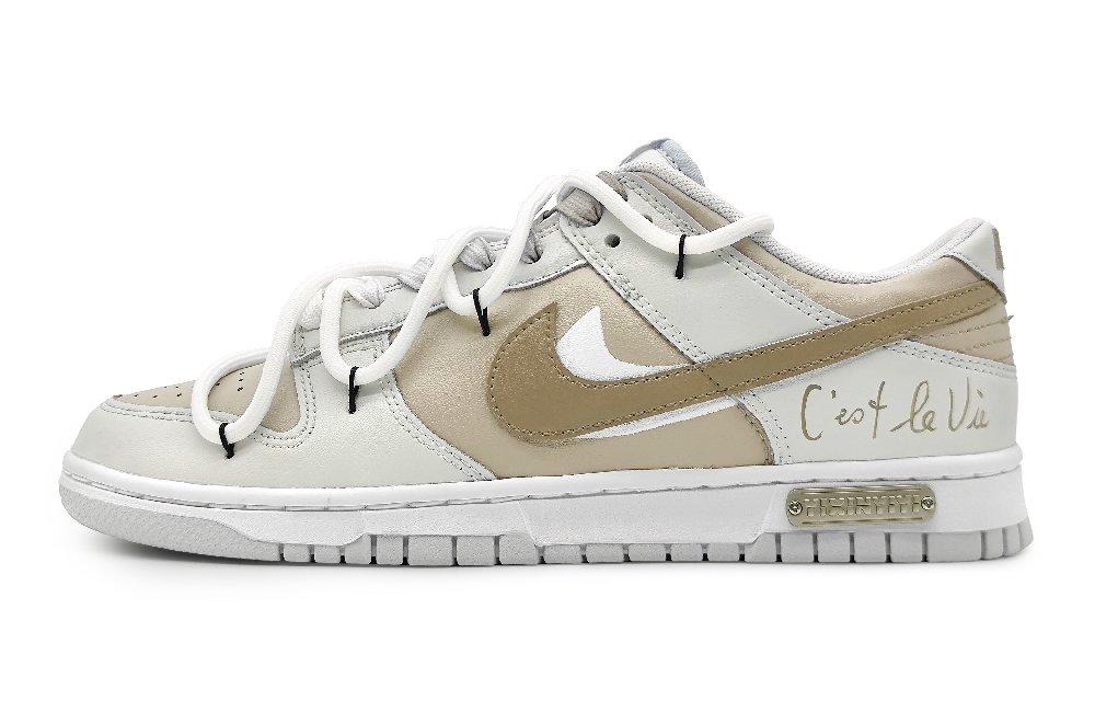 Nike Dunk Low Low-Top Skateboard Shoes GS Brown Gray
