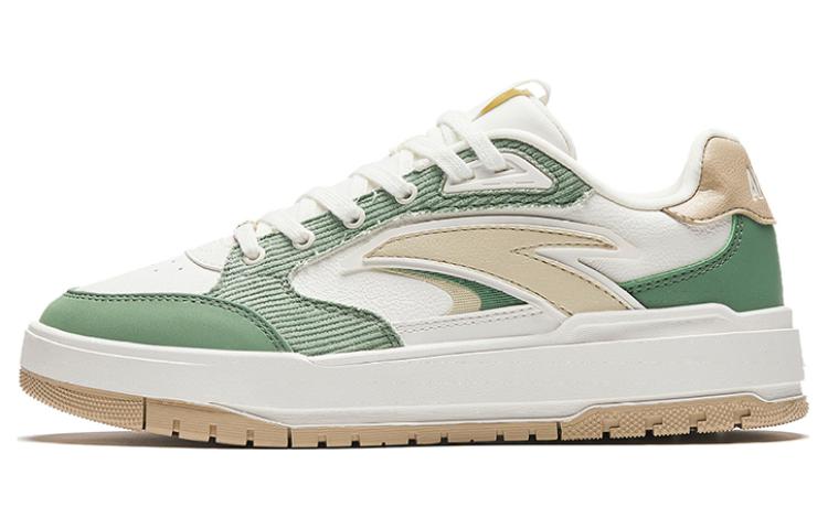 Anta 982 Abrasion Resistant Low top Skateboard Shoes Women's White Green