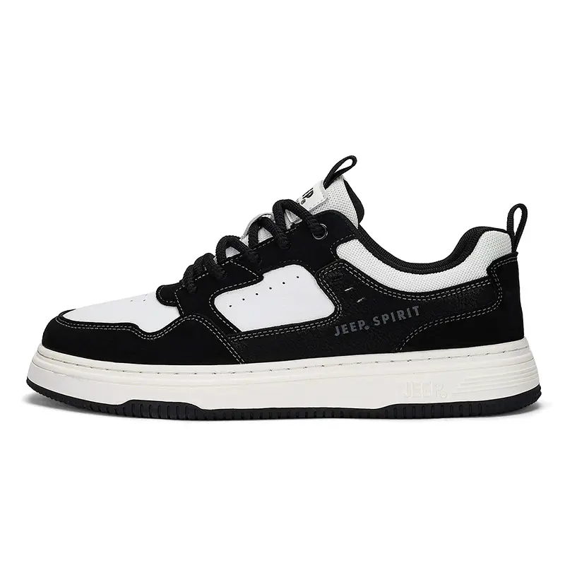 JEEP SPIRIT Low Top Skateboard Shoes Men's Graphite Black
