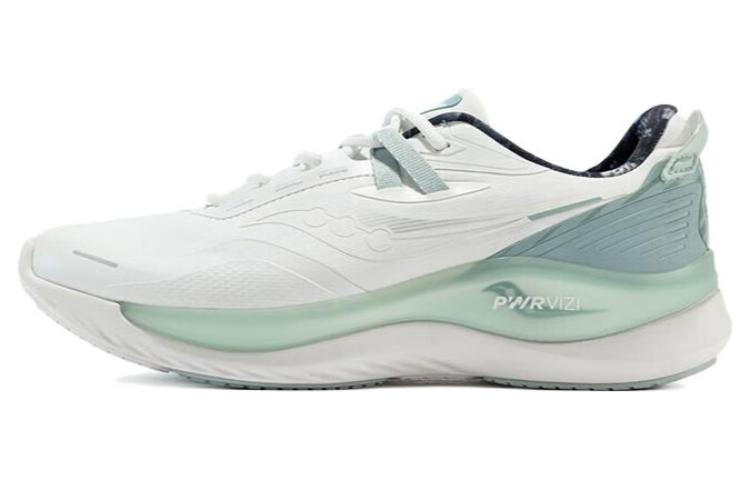 Saucony Phoenix Inferno 2 Cushioning, Slip Resistant, Breathable, Lightweight Low Top Running Shoes Unisex White Blue