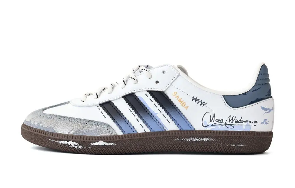 Adidas Samba OG Low top German Army Trainers Unisex White Blue