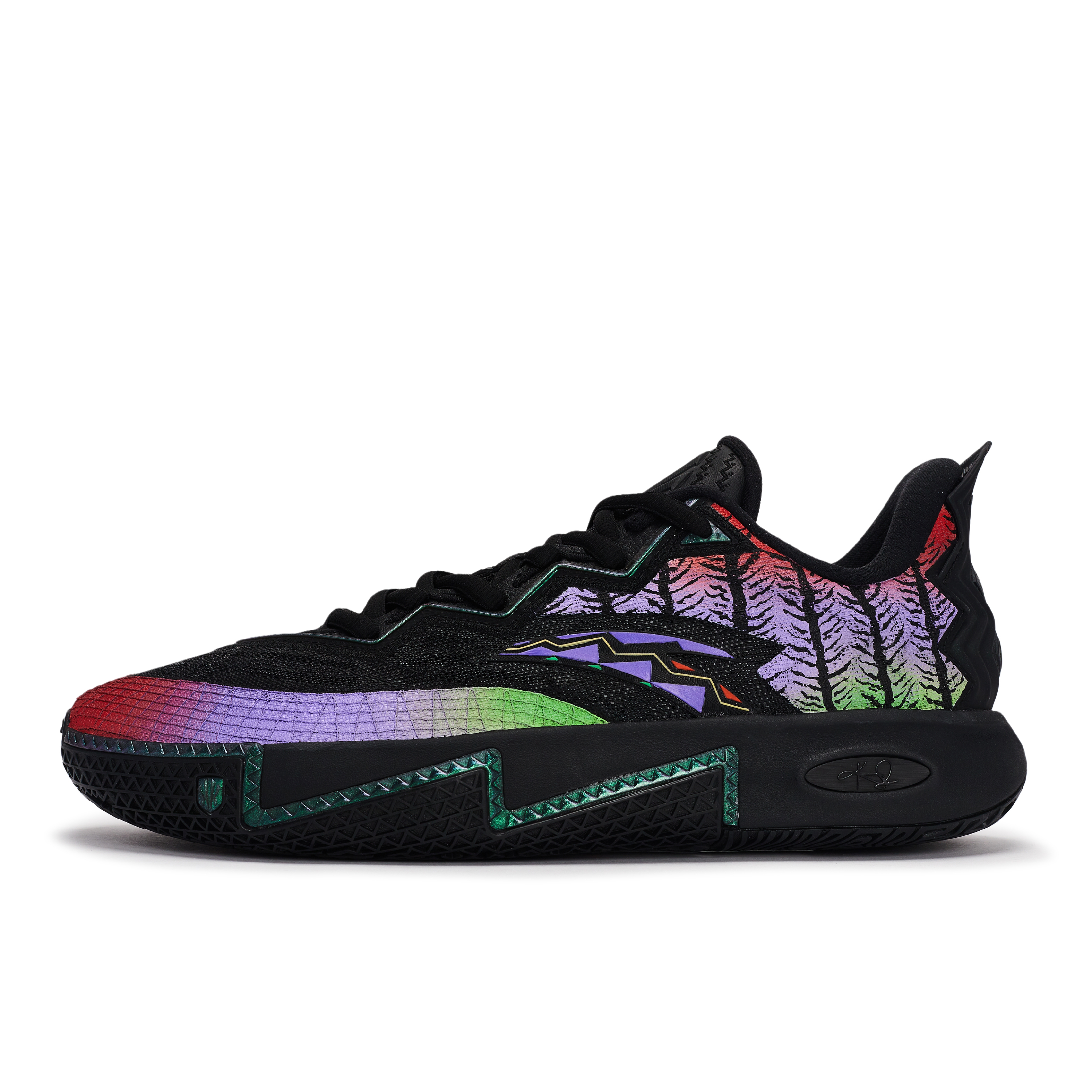 Anta KAI 2 Abrasion Resistant Breathable Low top Basketball Shoes Men's Black Red Purple Green