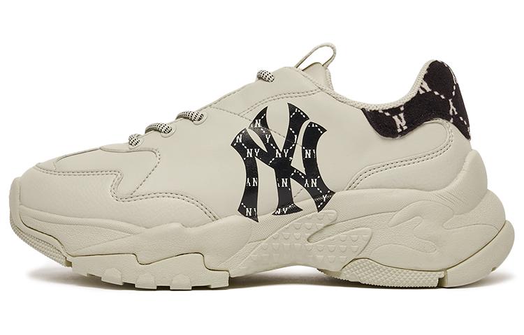 MLB Big Ball Chunky Chunky Sneakers Unisex Low-Top Beige/Black