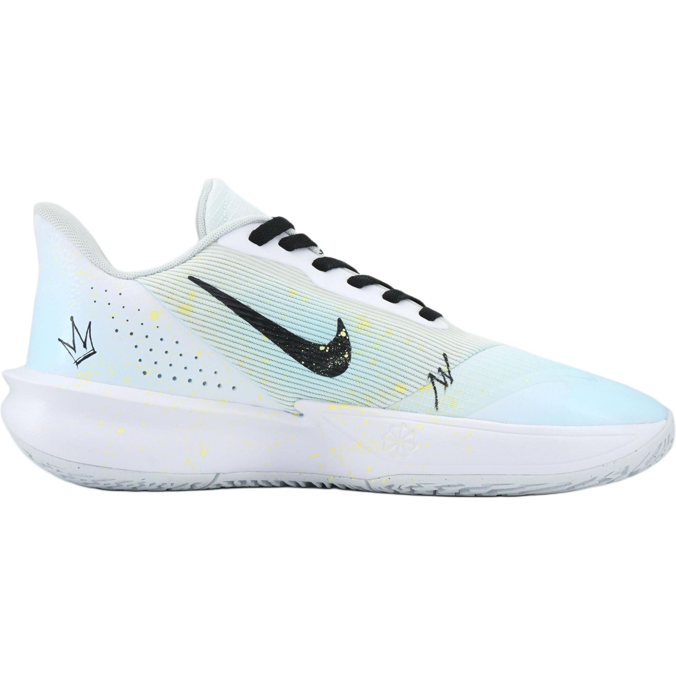 Nike Precision 7 Basketball Shoes Men's Low top White/Black/Blue/Yellow
