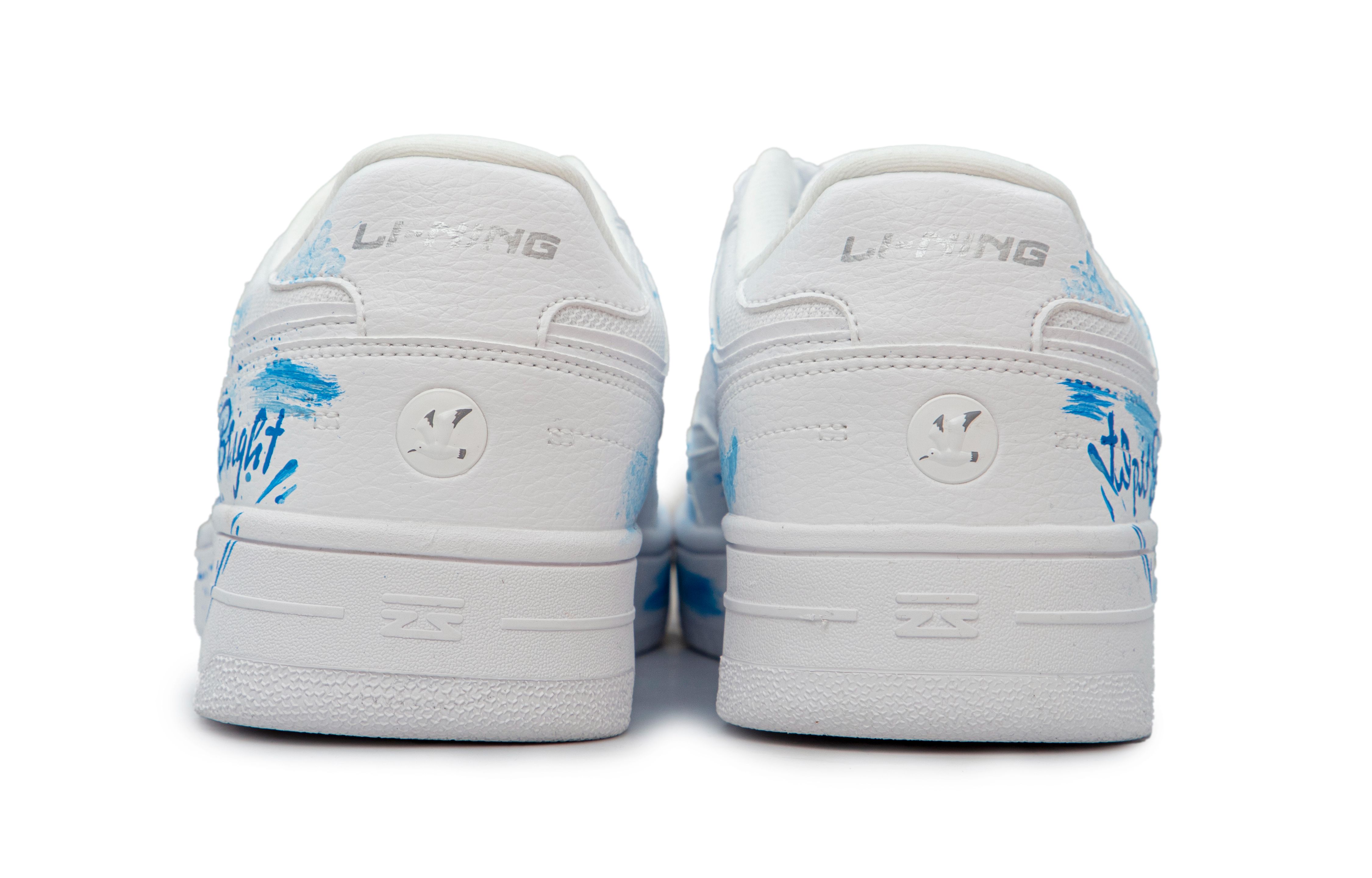 LiNing Tianji Wear-Resistant Lightweight Height Increasing Low-Top Skateboard Shoes Unisex White Blue купить в интернет-магазине Yoocart с быстрой доставкой по России.