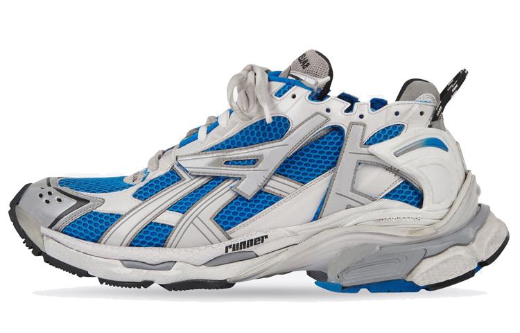 Balenciaga Runner Sneakers 'White Blue Mesh And Nylon'
