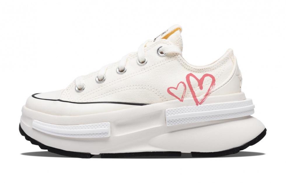Converse Run Star Legacy Low-Top Canvas Shoes Unisex White Pink
