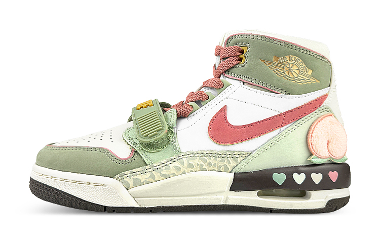 Jordan Legacy 312 High-Top Vintage Basketball Shoes Women's Coffee Green