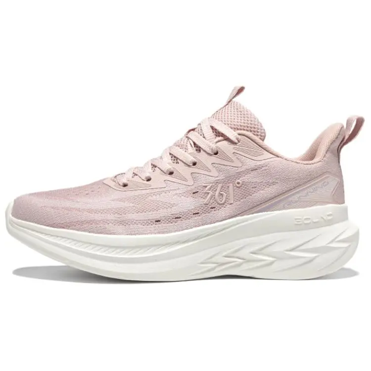 361° Cushioning, Wear Resistant Low Top Casual Sprint Running Shoes Women's Pink White