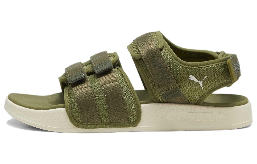 PUMA Leadcat Beach Sandals Unisex Olive Green