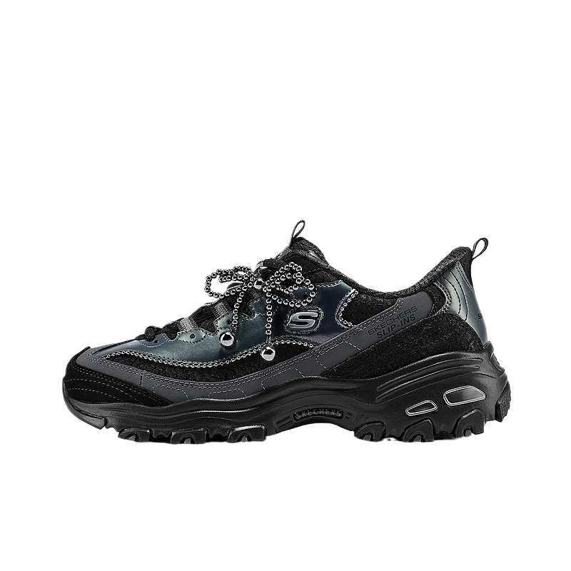 Skechers SPORT WOMENS Low Top Chunky Sneakers Women's Black