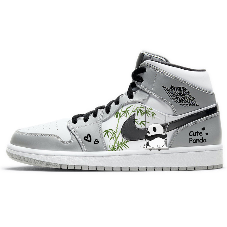 Jordan Air Jordan 1 Vintage Basketball Shoes Men's Mid Top White/Gray