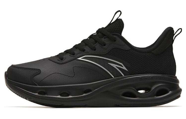 Anta Cushioning Anti-Slip Wear-Resistant Breathability Low-Top Running Shoes Women's Bright Black