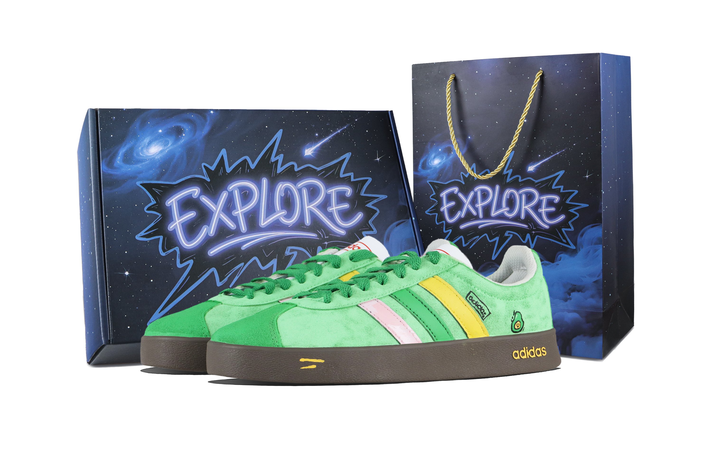 Adidas VL COURT 2.0 Avocado Cushioning, Wear Resistant Low top Skateboard Shoes Unisex