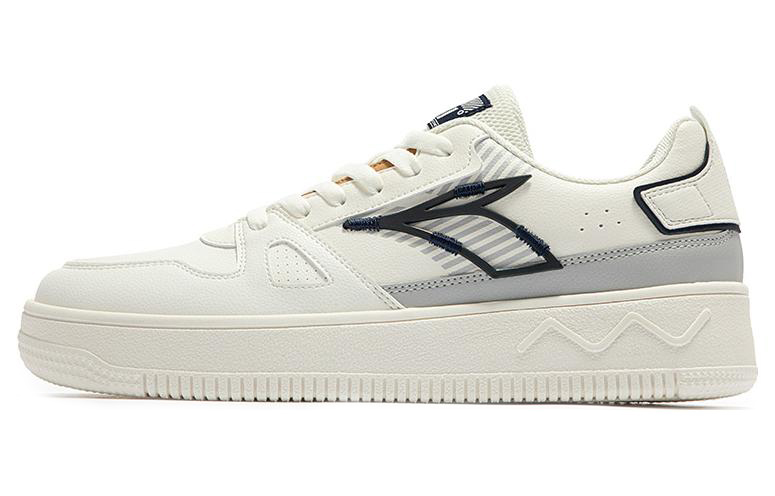 361° Thousand Thoughts Series Anti-Slip Wear-Resistant Low-Top Skateboard Shoes Men's White Gray