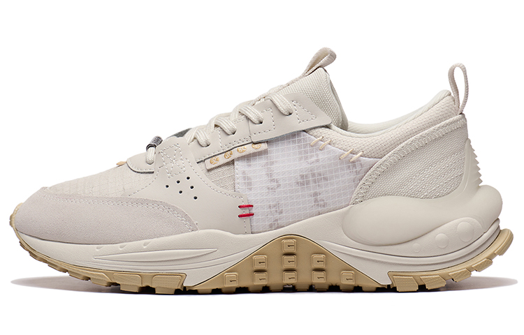 LiNing CF Star Track Shock Absorbers Rebound Low Top Sports Casual Shoes Men's Pearl White