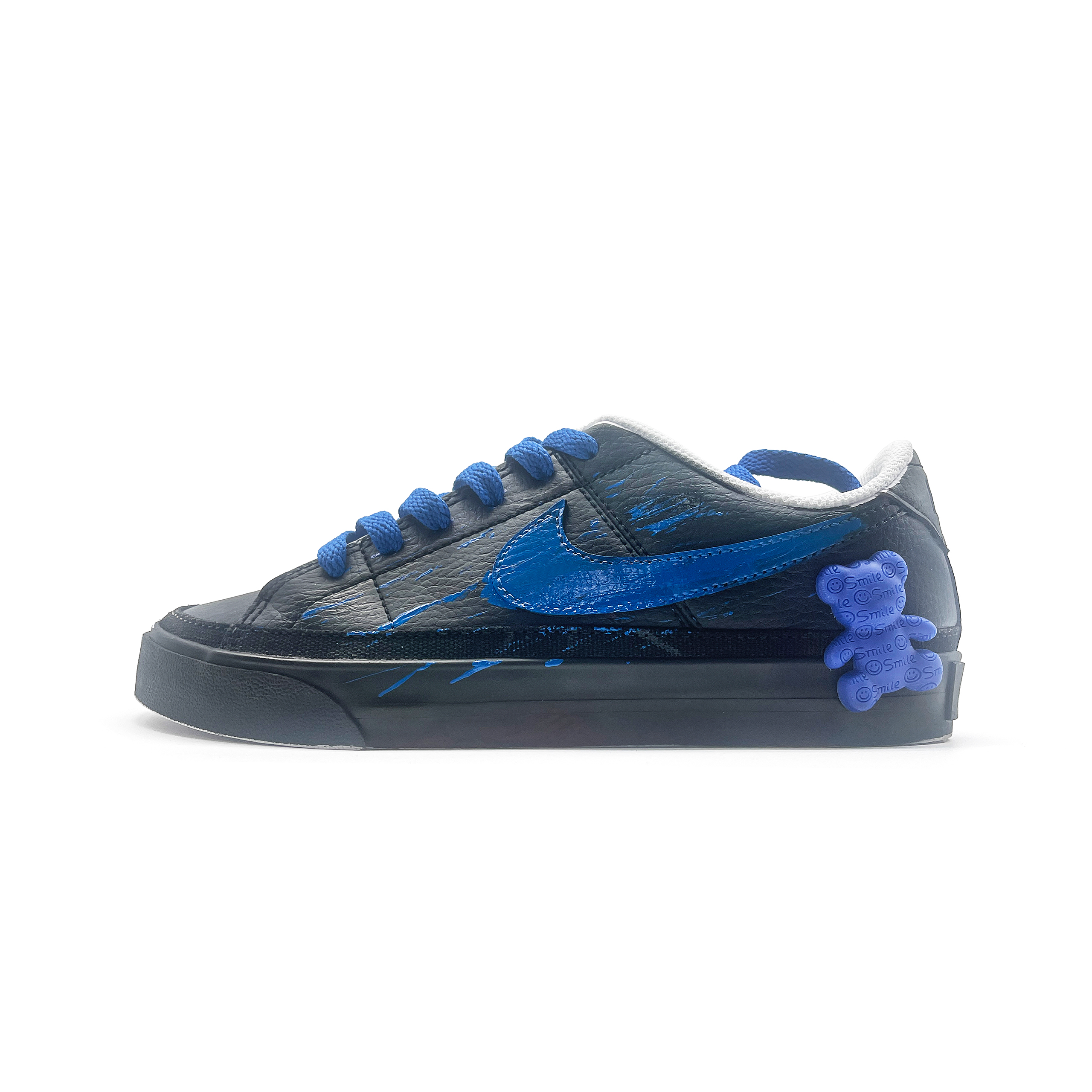 Nike Court Royale Klein Blue Bears Cushioning Low top Skateboard Shoes Unisex Black Blue