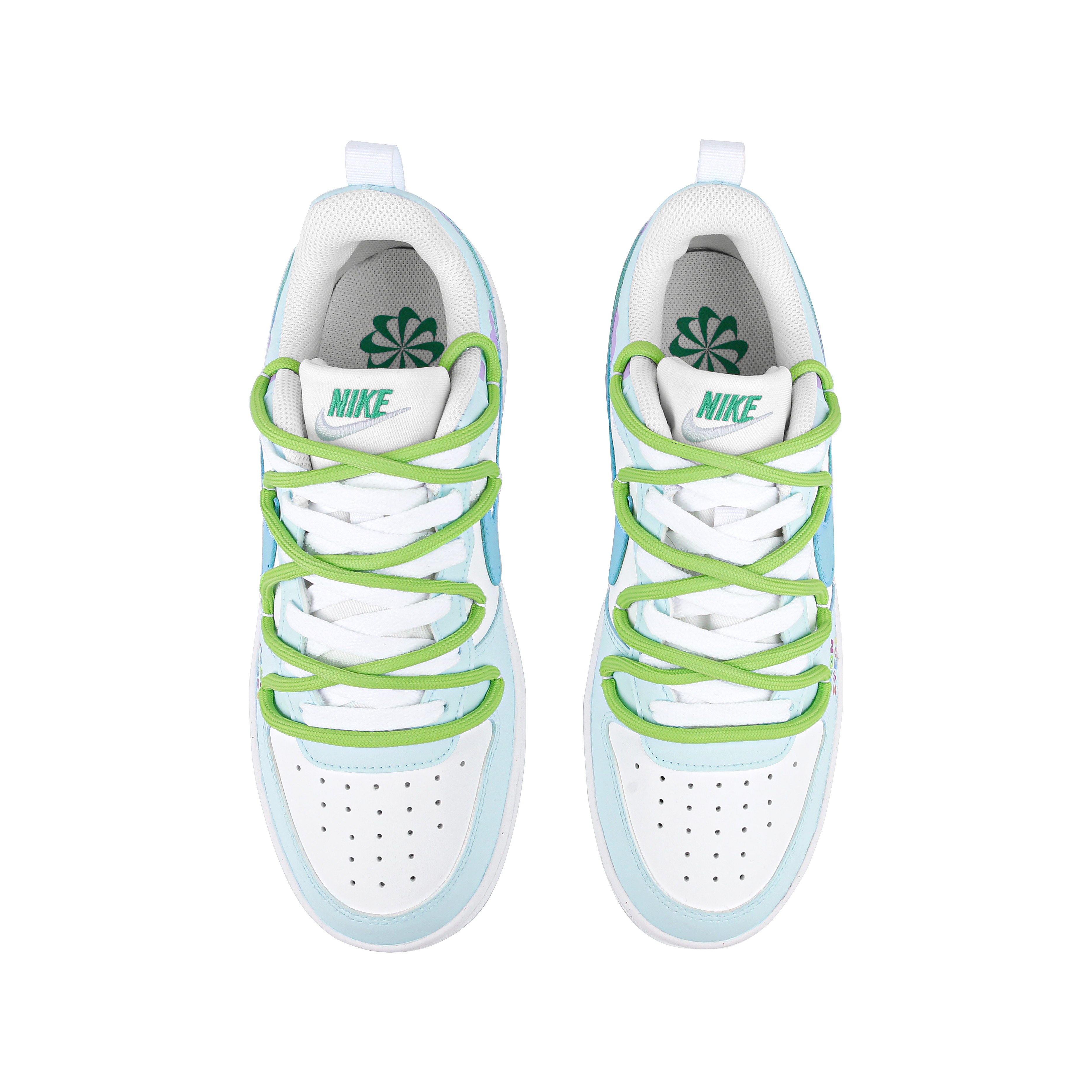 Nike Court Borough Low Gremlin Anti-Slip Wear-Resistant Low-Top Skateboard Shoes GS White Blue купить в интернет-магазине Yoocart с быстрой доставкой по России.