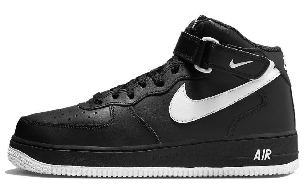 Nike Air Force 1 Mid '07 Black White Sole