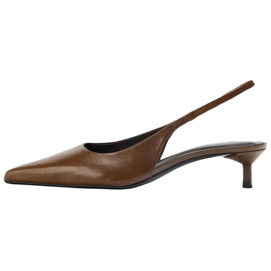 ZARA Slim Heel High Heels 4.5cm Women's Brown