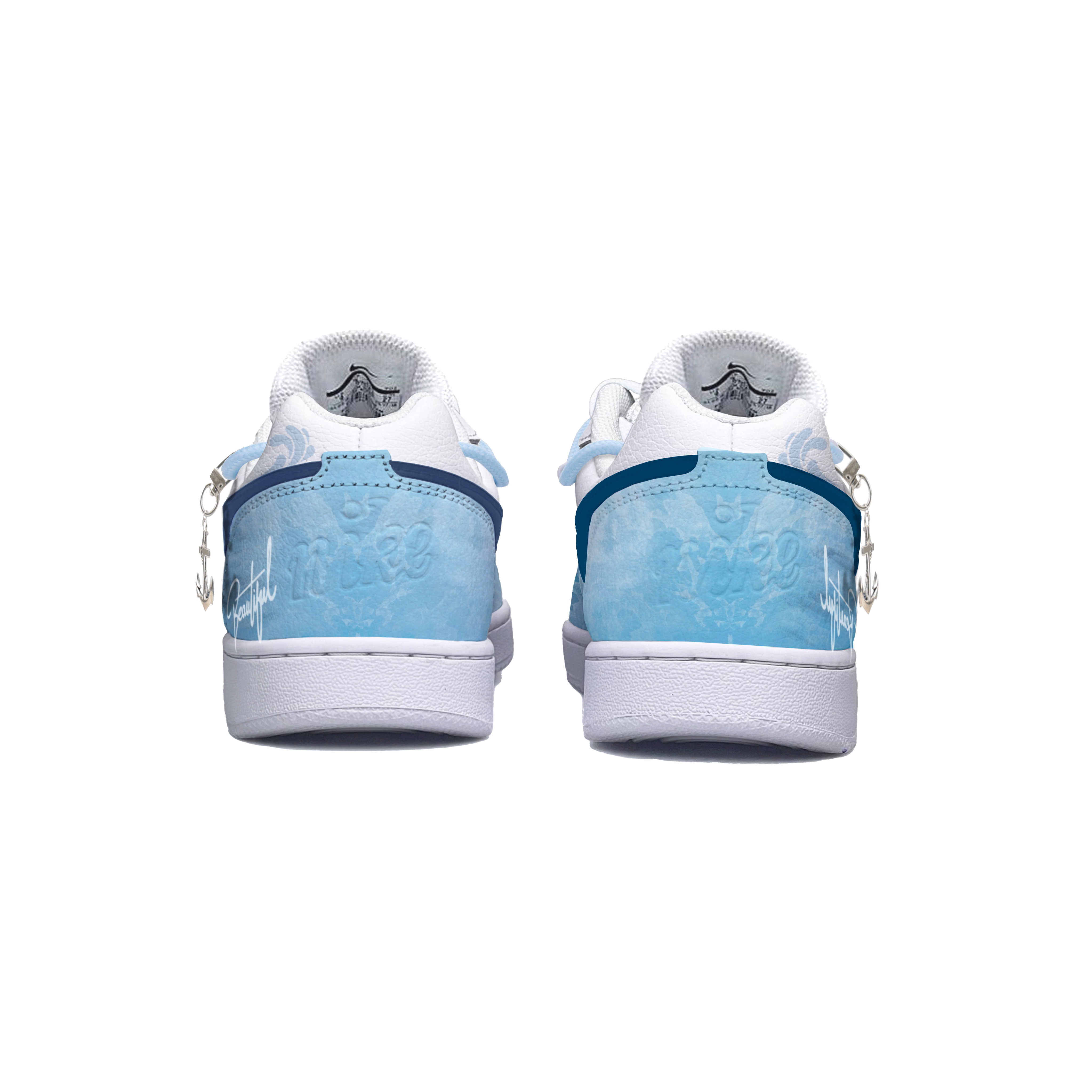 Nike EBERNON Lively Island, Ocean Slip Resistant Low Top Skateboard Shoes Unisex Blue White купить в интернет-магазине Yoocart с быстрой доставкой по России.