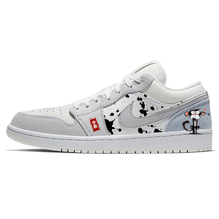 Jordan Air Jordan 1 Vintage Basketball Shoes Unisex Low Top White/Gray купить в интернет-магазине Yoocart с быстрой доставкой по России.