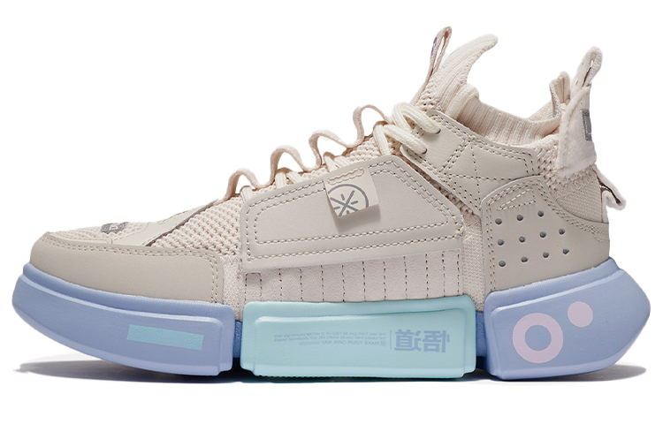 LINING Essence 2 ACE Vintage Basketball Shoes Women's Mid top Pearl White/Snow Gray