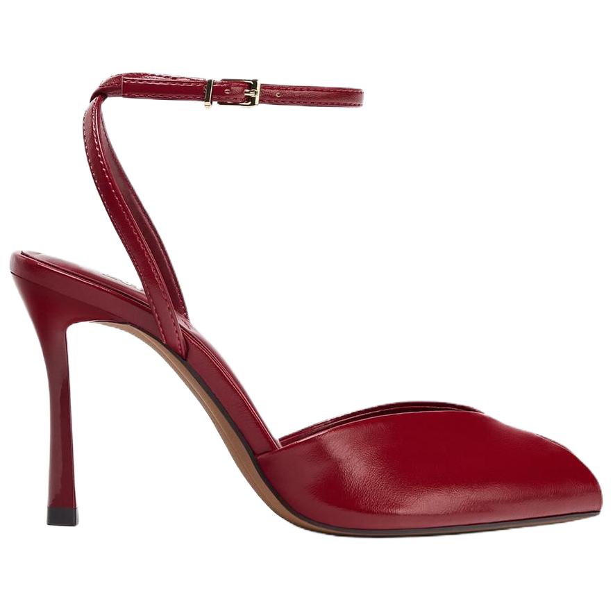 ZARA One Strap Sandals 9.5cm Women's Red купить в интернет-магазине Yoocart с быстрой доставкой по России.