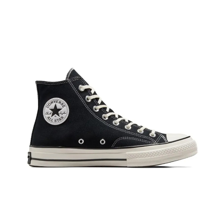 Converse 1970s Anti-Slip Wear-Resistant Breathable Lightweight Coverage High-Top Canvas Shoes Unisex Black White