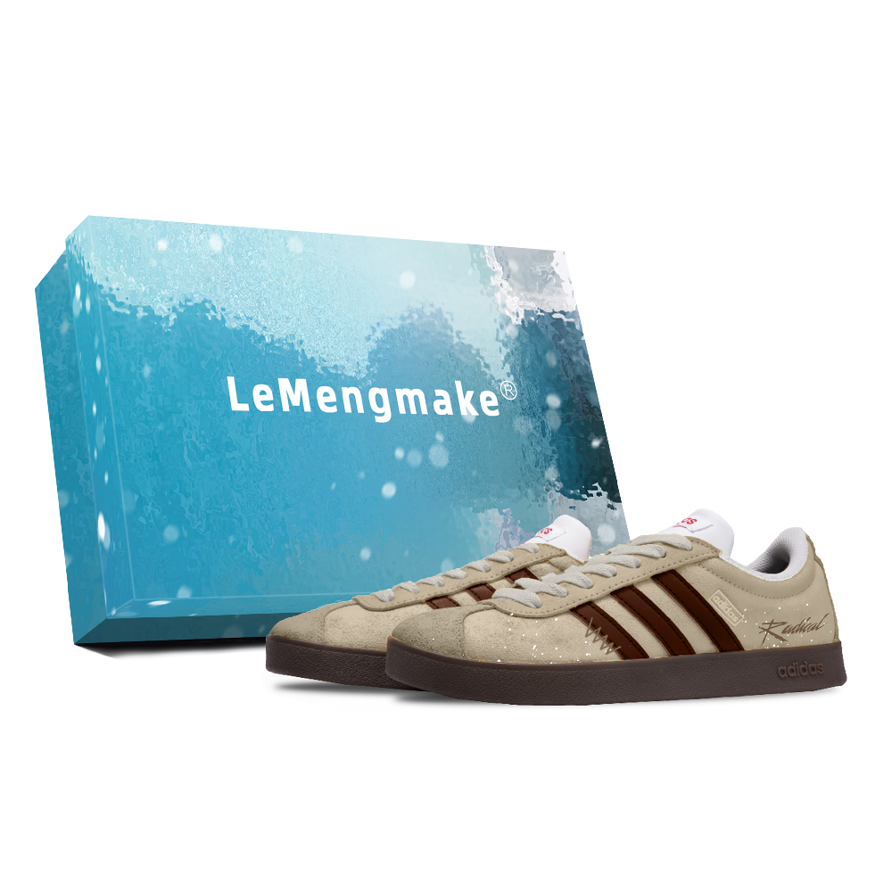 Adidas VL COURT 2.0 Abrasion Resistant Low Top Skateboard Shoes Unisex Brown