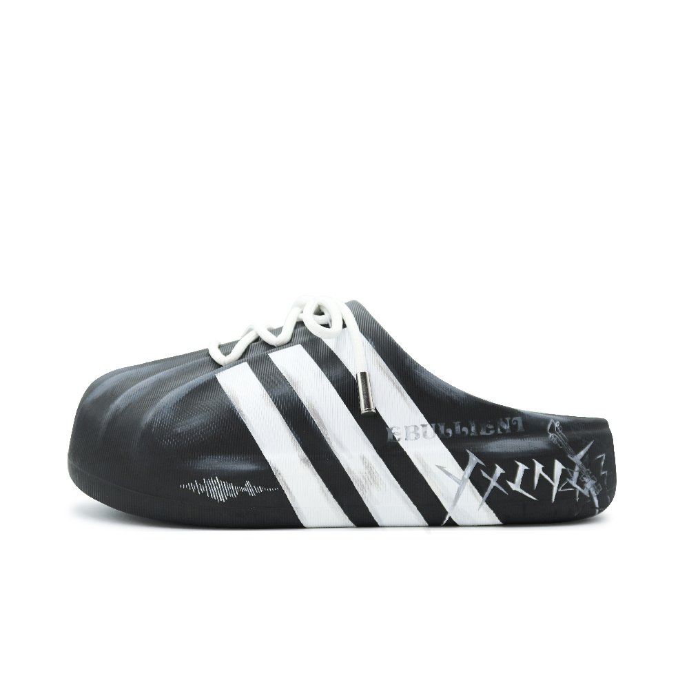 Adidas Originals AdiFOM Superstar Closed Toe Slippers Unisex Black White Gray