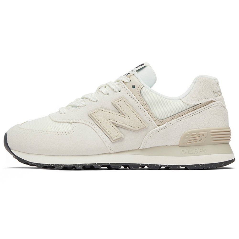New Balance NB 574+ Low Top Casual Running Shoes Unisex Ecru