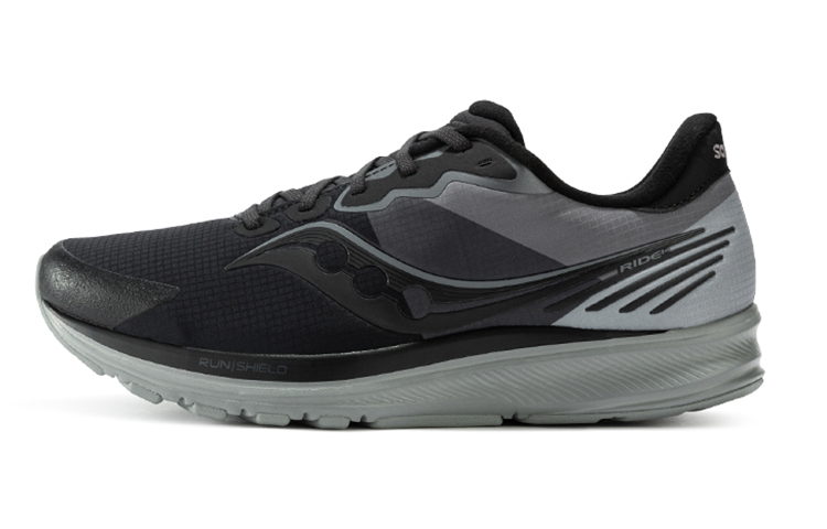 Saucony Ride Yutu 14 Cushioning Anti-Slip And Wear-Resistant Breathable Support Low-Top Running Shoes Men's Black Gray