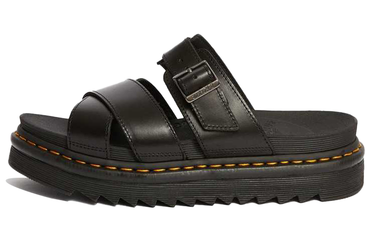 Dr. Martens Dr.Martens Ryker Leather Slide Buckle Sandals 'Black'